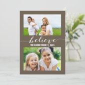 Croyez deux Cartes photos de vacances | Taupe (Debout devant)