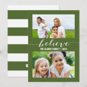 Croyez deux Cartes photos de vacances | Vert (Devant / Derrière)