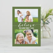 Croyez deux Cartes photos de vacances | Vert (Debout devant)