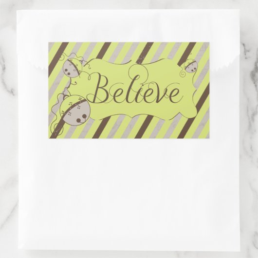 Croyez Diagonal Stripes Rectangle Sticker (Sac)