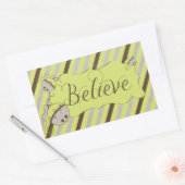 Croyez Diagonal Stripes Rectangle Sticker (Enveloppe)
