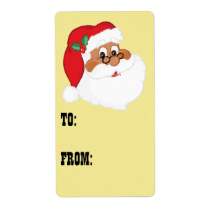 Croyez en étiquette noir de cadeau du père noël