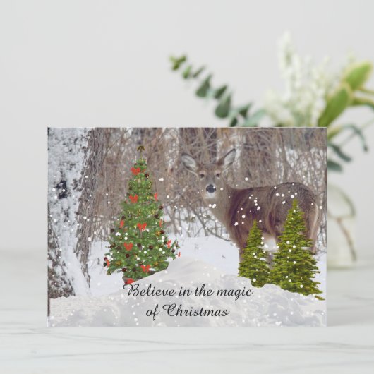 Croyez en la carte de Noël Magic Flat (Debout devant)