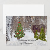 Croyez en la carte de Noël plate à thème magique (Devant / Derrière)