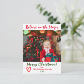 Croyez en la carte de vœux de Noël photo Magie de  (Debout devant)