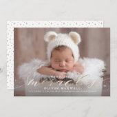 Croyez en la Faire-part de naissance Miracles Faux (Devant / Derrière)