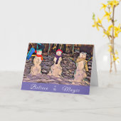 Croyez en la Magic Snow People Carte de vacances (Fleur jaune)