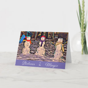 Croyez en la Magic Snow People Carte de vacances