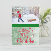 Croyez en la magie de la carte photo de Noël (Debout devant)