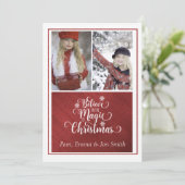 Croyez en la magie de la carte photo de Noël (Debout devant)