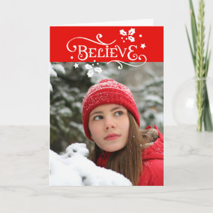 Croyez en la magie de la carte photo de Noël