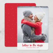 Croyez en la magie moderne Carte photo de vacances (Devant / Derrière)
