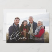 Croyez En L'Esprit De Noël Carte De Vacances (Devant)