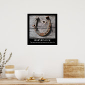 Croyez en Luck Horseshoe Motivational Poster (Cuisine)
