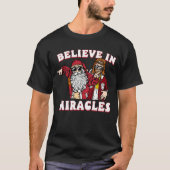 Croyez en Miracles Christmas T-Shirt Design (Devant)