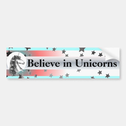 CROYEZ EN UNICORNS Bumper sticker (Devant)