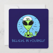 Croyez En Votre Carte De Voeux Alien (Devant)