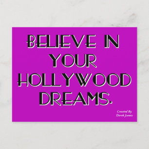 Croyez En Votre Carte Postale Hollywood Dreams