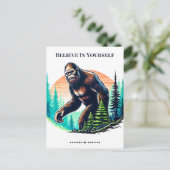 Croyez En Vous Bigfoot Carte Postale (Debout devant)