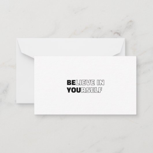Croyez en vous Carte pour notes de motivation (Dos)