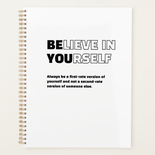 Croyez En Vous-Même Motivationnel Planificateur De (Devant)