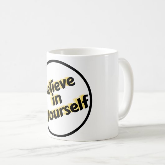 Croyez en vous-même quotidien café Mug (Devant droit)