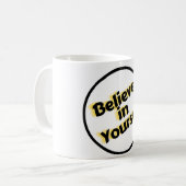 Croyez en vous-même quotidien café Mug (Devant gauche)