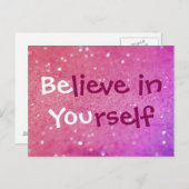 Croyez en vous-même (soyez vous) la carte postale (Devant / Derrière)