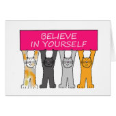 Croyez en vous mignon chats caricaturés (Devant horizontal)