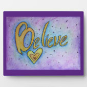 Croyez Inspirational Word Peinture Poème Plaque (Devant)