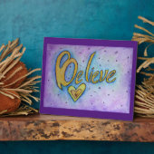 Croyez Inspirational Word Peinture Poème Plaque (Côté)