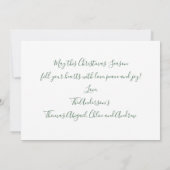 Croyez la carte de Noël Green Snowflakes Stars (Dos)