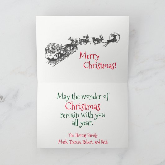 Croyez la carte de Noël Joyeux (Intérieur)