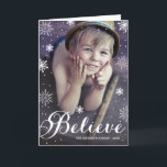 Croyez la carte de voeux fois par | de vacances de<br><div class="desc">Autre dénomme disponible dans notre magasin ! ©Fine de www.zazzle.com/fineanddandy et courtoisie d'image élégante de Paperie de photo www.pinkskyphoto.net de ciel de ©Pink</div>