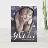 Croyez la carte de voeux fois par | de vacances de