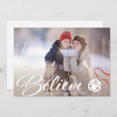 Croyez la carte photo de Noël (Devant / Derrière)