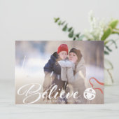 Croyez la carte photo de Noël (Debout devant)