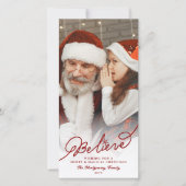 Croyez le carte photo élégant de vacances de Noël (Devant)