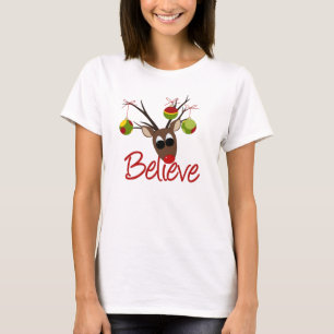 Croyez le T-shirt d'homme de renne