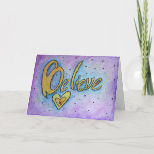 Croyez les cartes de voeux d'Art Word Inspirationn