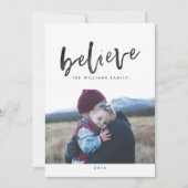 Croyez les cartes photos de Noël (Devant)