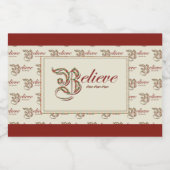 Croyez Mini Sparkling Wine Étiquette (Étiquettes simples)