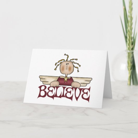 Croyez Noël Ange Carte de Noël (Devant)