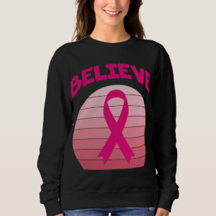 Croyez Pink Ribbon Retro Sweatshirt