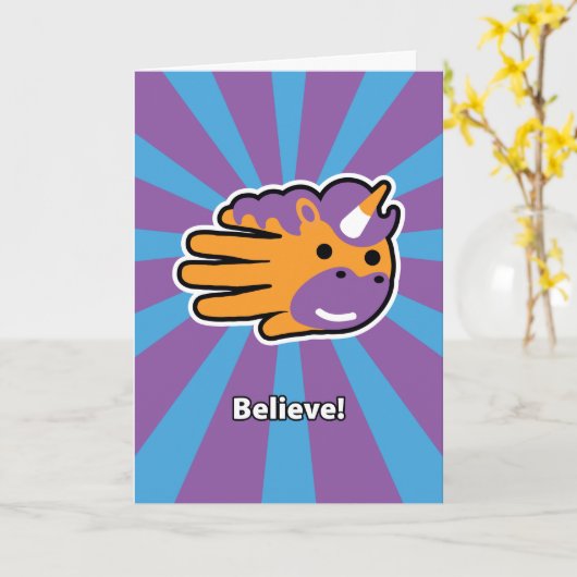 Croyez Que Les Unicornes Sont Une Véritable Carte (Fleur jaune)