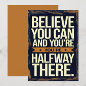 Croyez que vous pouvez carte de motivation (Devant / Derrière)