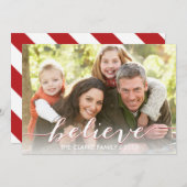 Croyez Simplement Carte photo De Vacances | Rouge (Devant / Derrière)