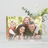 Croyez Simplement Carte photo De Vacances | Rouge (Debout devant)