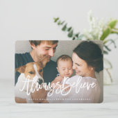 Croyez toujours Carte photo de vacances moderne (Debout devant)