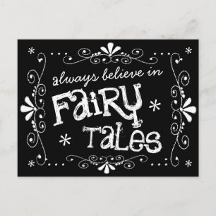 Croyez toujours en Fairy Tales Chalkboard Carte po